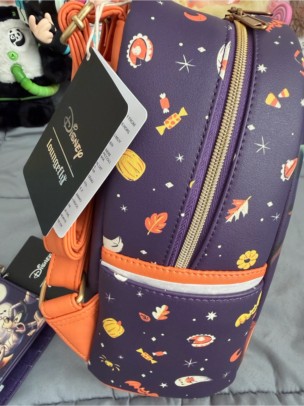 Loungefly Purple Halloween Disney Character Backpack and Wallet Set - Picture 6 of 10